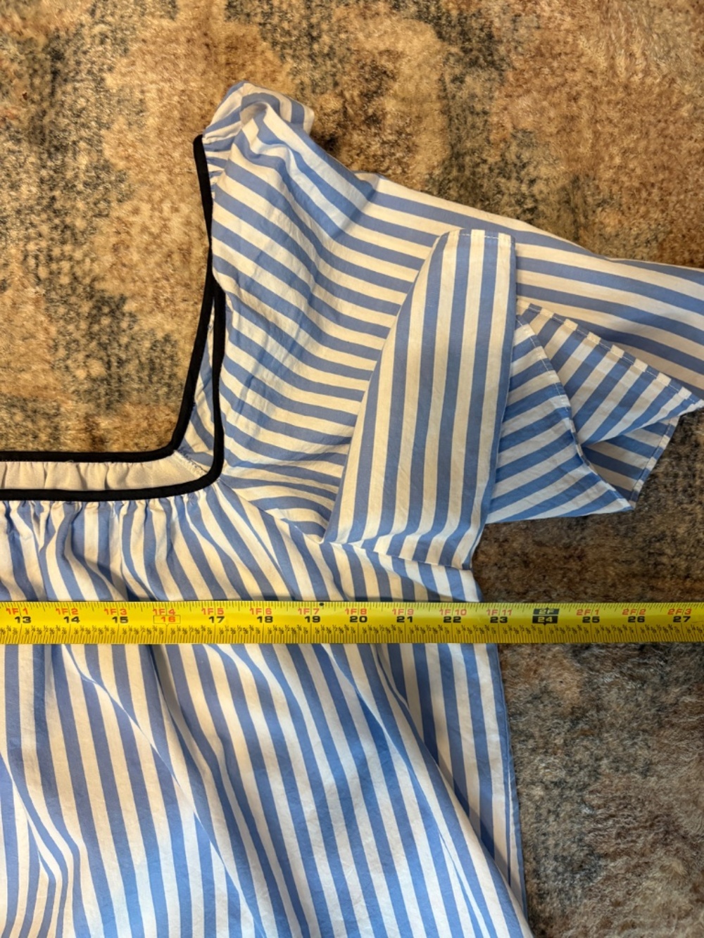 Tuckernuck Pomander Place Women's S/S Blue Stripe Celia Shirt Top Blouse XXL - Picture 7 of 9